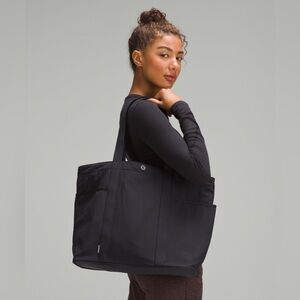Super versatile black canvas lululemon tote NWT